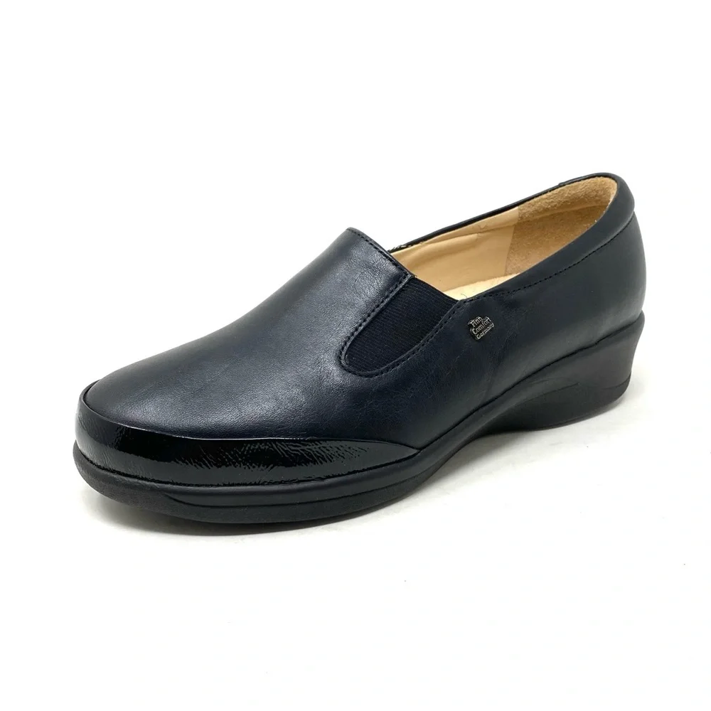 Finn Comfort 3568-90014 Black Patent Slip On Dress Shoes Orthopedic Comfort
